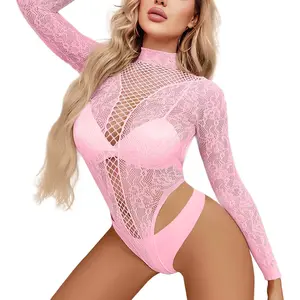 Famstar Sexy Lingerie for Women Naughty Fishnet Lingerie Set Bodysuit Outfits Teddy Sheer Mesh Erotic