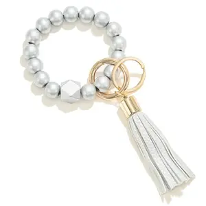 Silver Wristlet Keychain Bracelet