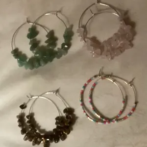 Handmade ,Genuine Crystal Large Hoop Earrings