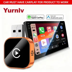 【YURNLV】S 2026 New Wireless CarPlay Adapter - Fast No-Delay Connection | For iPhone & Android, Hands-Free Calling Supported