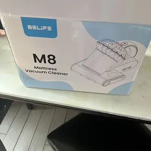 Belife M8 Mattress Vacuum Cleaner, Anti-allergen Dust Mite Bed Vacuum Cleaner with Safe UV Function & Hot Air & High Heating, 550W 18Kpa Powerful Suction Double-Cup Handheld Vacuum for Bed, Couch, Sofa, Corded