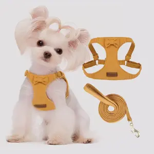 Adjustable Dog Safety Harness with No Tangle Leash, Soft Comfortable Breathable Pet Harness with Leash, Pet Supplies for Small Medium Dogs & Cats