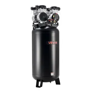 VEVOR 60 Gallons Heavy-Duty Air Compressor, 3.7HP 8 SCFM at 90PSI Air Compressors Max 155PSI Pressure, Oil-Lubricated Compressor Tank for Industrial Manufacturing, Large Workshops (230V 60Hz, No-Plug)VEVOR Super Brand Day