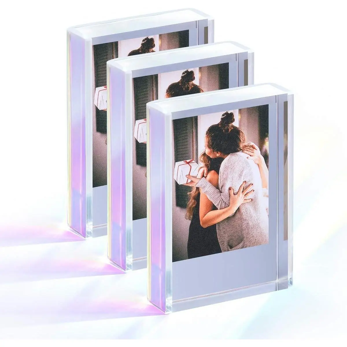 Instax Mini Film Photo Frames 2x3, Iridescent  Picture Frames, 3 Pack
