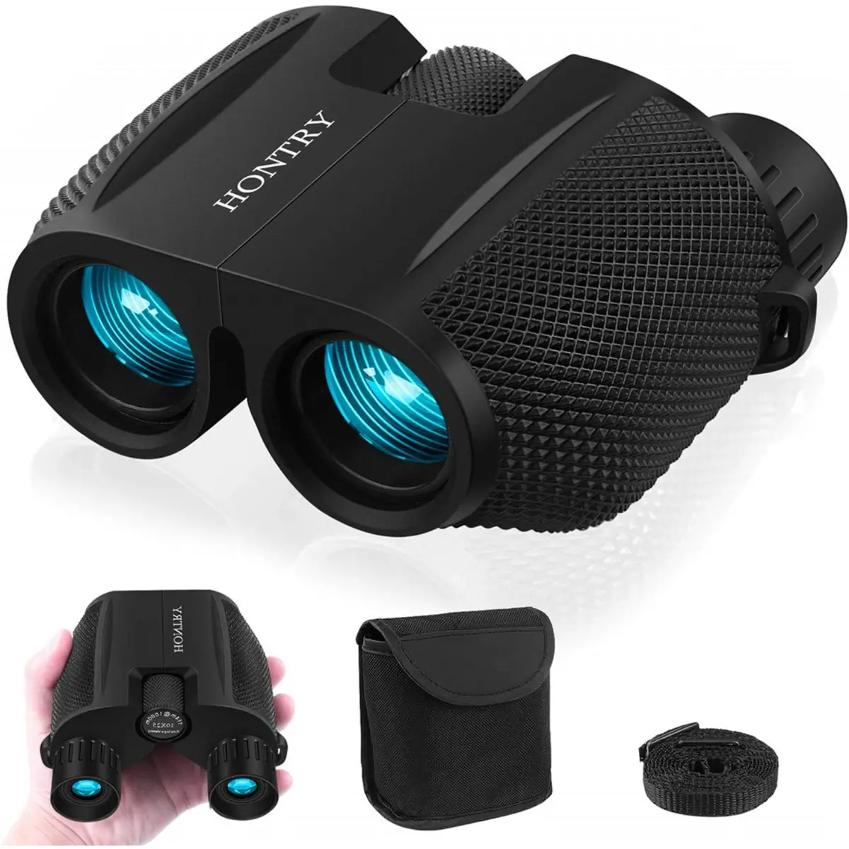 Hontry 10x25 Compact Binoculars for Adults | Bird Watching, Travel, Outdoor Sports & Entertainment Use
