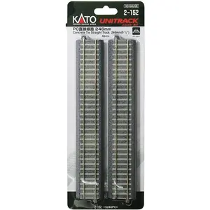 Kato HO 2152 Unitrack 246mm 9-3/4" Concrete Tie Straight Track (4)