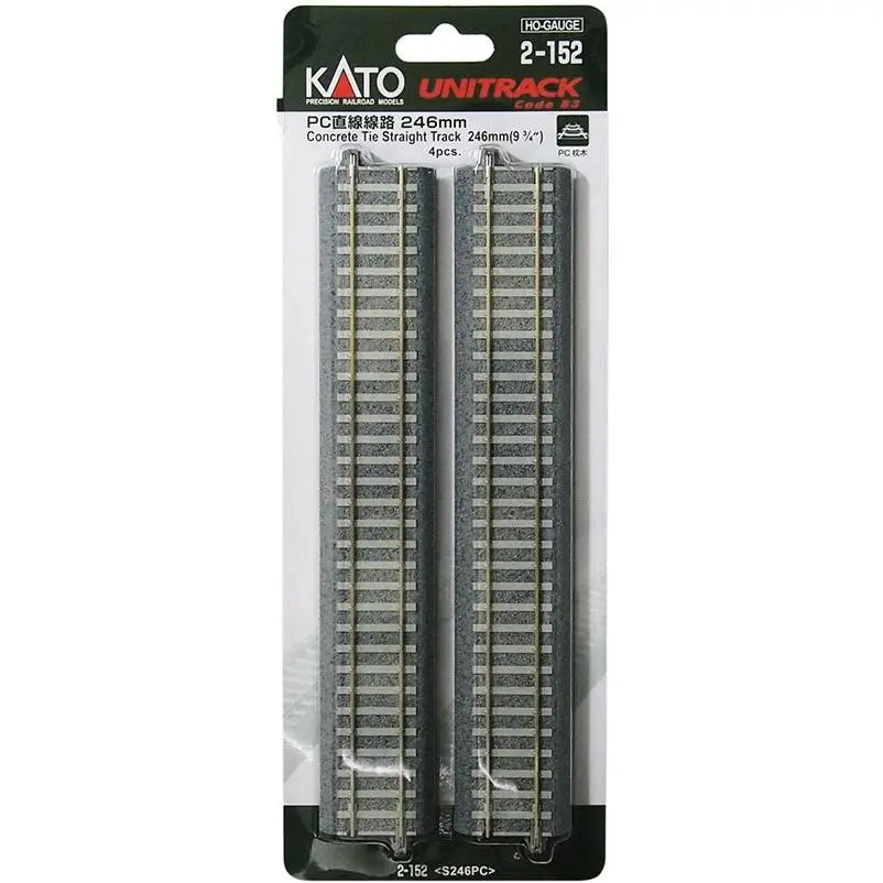 Kato HO 2152 Unitrack 246mm 9-3/4" Concrete Tie Straight Track (4)