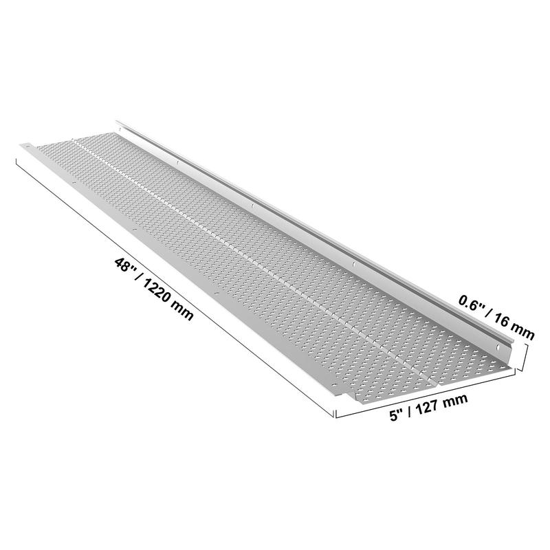 VEVOR Gutter Guard, TikTokShopBlackFriday, 5 inch Width, Aluminum Leaf Filter DIY Gutter Cover, 26 PCS 104 ft Total Length, 0.157'' Hole Diameter & 0.02'' Thick Raptor Gutter Guards Fits Any Roof or Gutter Type