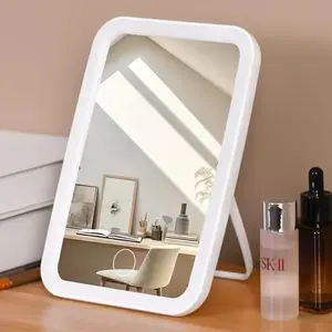 LED Makeup Mirror - Desktop Vanity Mirror with Lights, Foldable, Portable, and Travel-Friendly - Home Beauty and Fill-Light Mirror