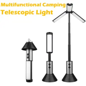Outdoor Multifunctional Camping Light, Super Bright Foldable Camp Tent Lamp, Extensible Long Battery Life Atmosphere Light, Camping Gear