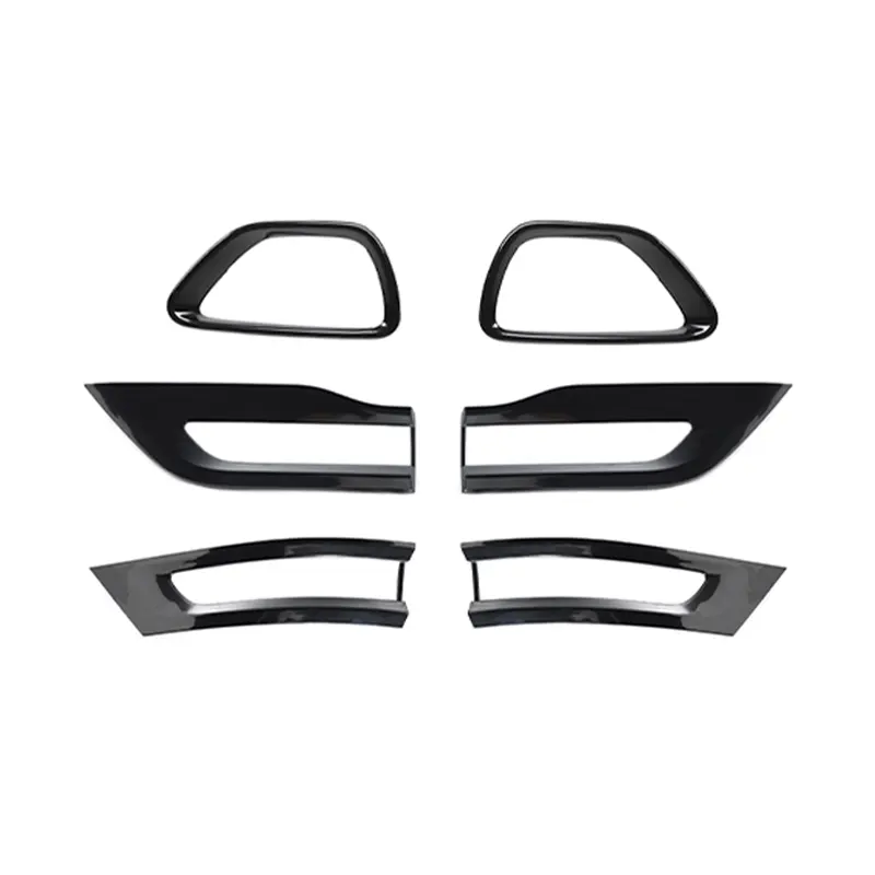 6-Piece Self Adhesive Rear Tail Light & Fog Light Lamp Cover Guard Trim Kit for 2014-2017 Jeep Grand Cherokee WK2, DIY Peel-Stick, Laser Cut, UV Resistant, Scratch Proof, Gloss Coated, 20*10*5 cm, Non-ABS Automotive Parts, as the picture shows