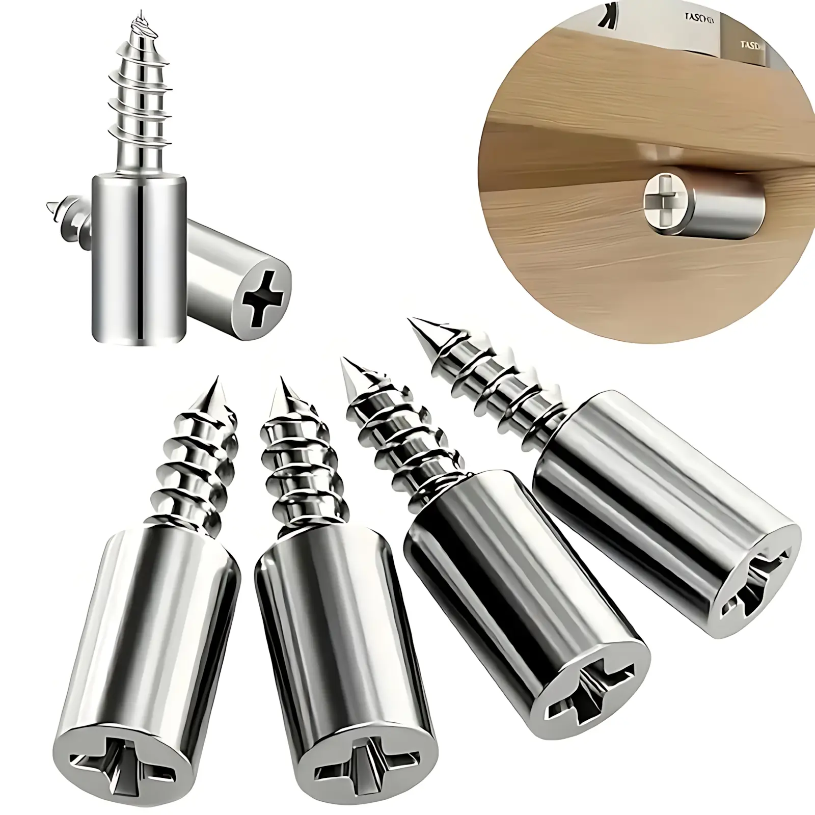 Metal Laminate & Glass Bracket Set — 20 Anti-Slip Sleeve Caps + 20 Fast-Install Screws for Home Repair & Shelf Builds