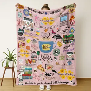 Gilmore Girls Theme Flannel Blanket, Soft Warm Sofa Bed Travel Throw, Multi-Purpose All-Season Gift Blanket, Throw Blankets, 1 Piece