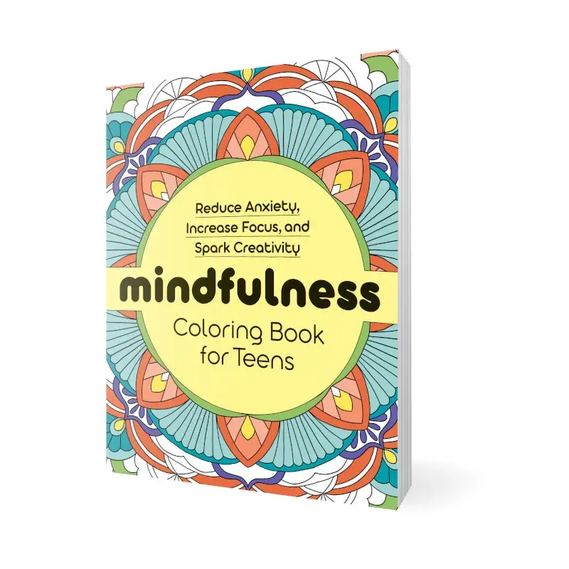 Teens' Mindfulness Coloring Book - 74 Stress Relief Coloring Pages for Relaxation, Creativity & Self-Expression (Activity Books for Teens), Coloringbooks, Stress Relief Coloring Book