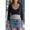 John Galt Women's Black Cropped Cardigan