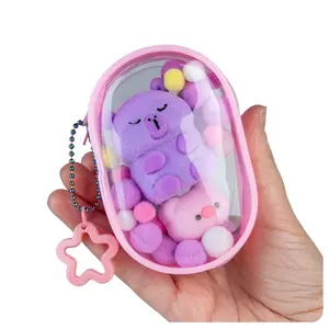 Taba-Licious Gacha Pouch Squeezable Toy Soft Zip-Up Mini Case with Adorable Taba Characters for Sensory Seekers and Fidgety Fingers Perfect for On-the-Go Fun