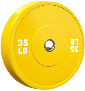 French Fitness Olympic Colored Bumper Plate 35 lbs - Blank (New)