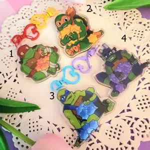 ROTTMNT Star Acrylic Keychains • 2.5" Epoxy Keychain • Rise TMNT Acrylic Keychain
