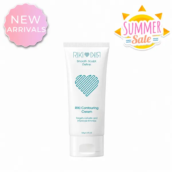 Riki Loves Riki body ONLY Contouring Cream - Hydrating & Firming Formula with Hyaluronic Acid & Collagen for Cellulite Reduction & Smoother Texture & Firmed appearance 120g