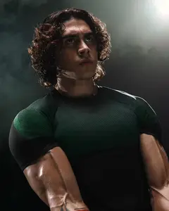 Men's High Elasticity Running Training Sports T-Shirt, Tight-Fitting Cycling Shirt, Muscle Shark Design, New Fitness Tee, Athletic Fit,Quality Dissatisfaction Guarantee: Hassle-Free Refund