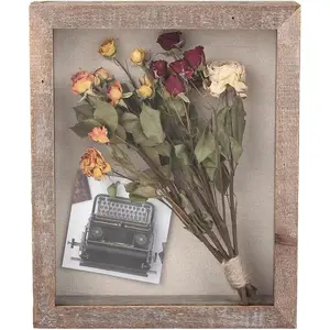 Shadow Box Rustic Picture Frame 8x10   Display Case for Memorabilia, Awards, Medals, Photos - Barn