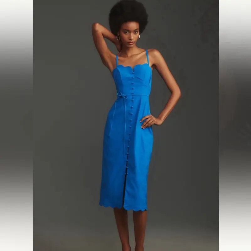 sachin and babi light blue dress Chic Anne Barge Winter White Dresses for the Holidays main image 0