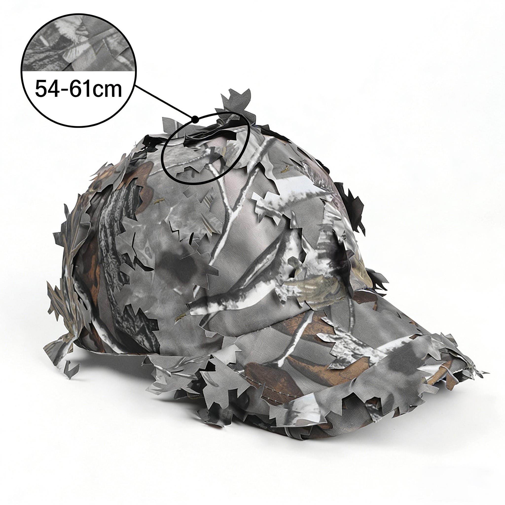 Leaf-Patterned Bionic Camouflage Baseball Cap — American-Style Outdoor Training & Jungle Concealment Hat with Curved Brim and Soft Crown