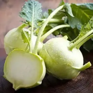 White Vienna Kohlrabi Su Hao Cultivation Seeds 2 Pack x 300 Seeds Tropical Exotic Indoor Container Balcony Patio