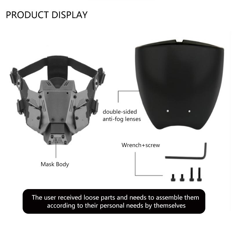 Full Face Mask, Double Sided Breathable Tactical Mask, Party Cosplay Mask, Festival & Party Supplies, Tactical Windproof, Protective Gear, Motorcycle Jacket, Halloween