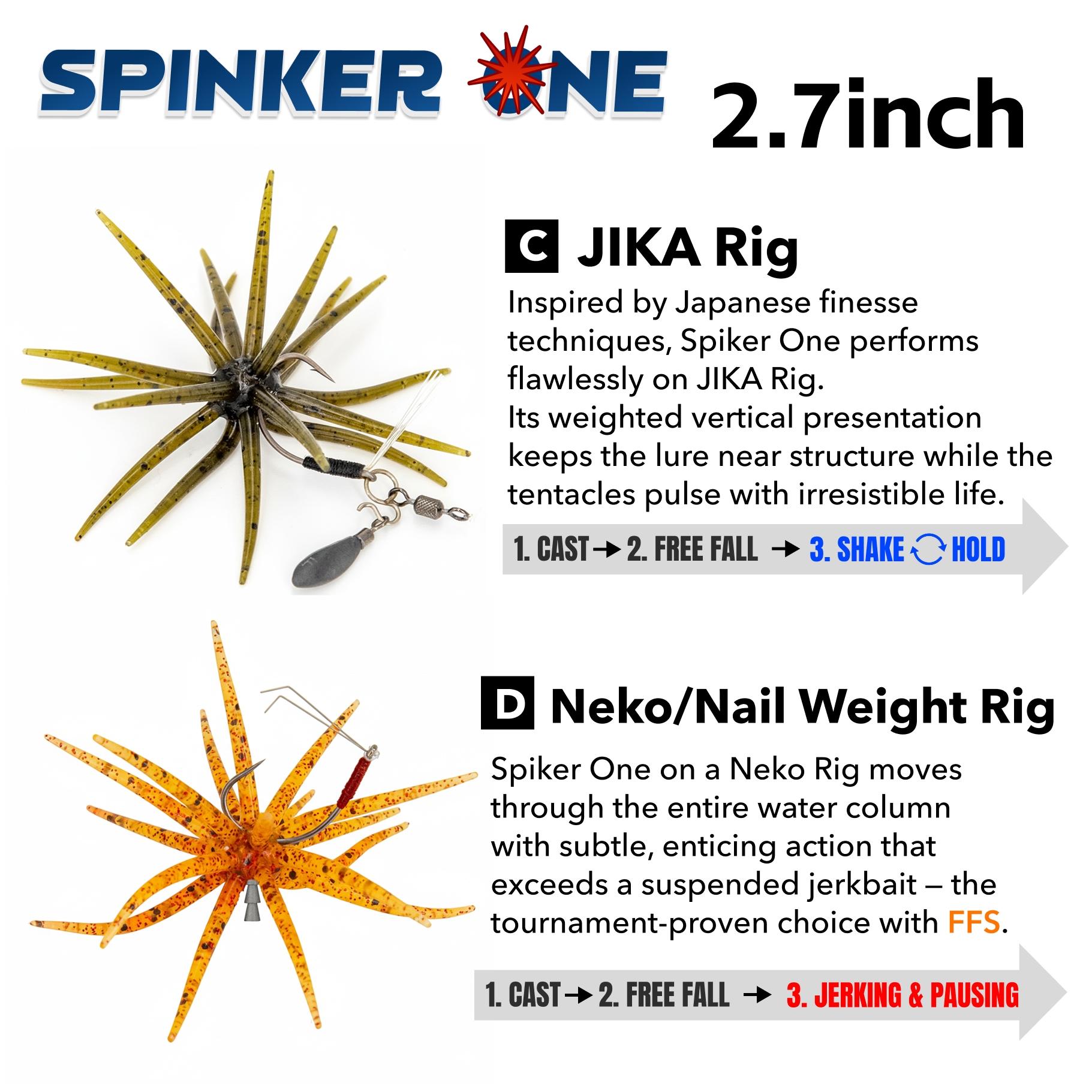 Tentacle Creature Lure, Japanese Style Soft Plastic Baits for Bass Fishing - for Drop Shot, Wacky Rig/Neko Rig and Finesse, Slow Sinking, Soft Bait by Velrifya