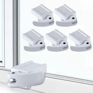 5 Pack Window Locks Diecast Durable Design Compatible with Horizontal and Vertical Window Fit 1/16 inch(0.16cm) up to 1-3/16 Inch Short Version Wide Rail Easy Installation Enhanced Safety