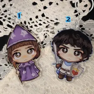 Cleradin Byler Keychains - Cute Acrylic Cartoon Keychain, Funny Meme Character Charm for Keys, Bags, Backpack, Durable Gift for Fans & Collectors