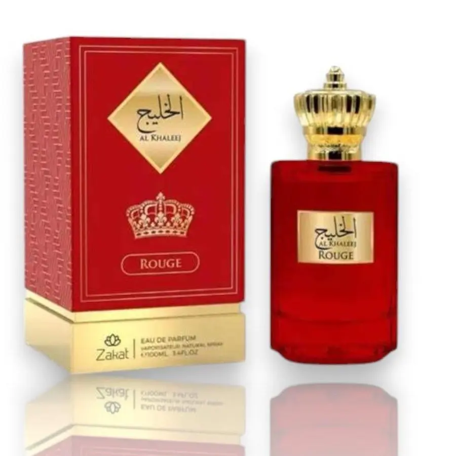 Lattafa Zakat Al Khaleej Rouge Women's EDP Perfume - 3.4oz (100ml) Exotic Floral, Amber Floral, Aromatic Woody Fragrances, Exotic Fragrances