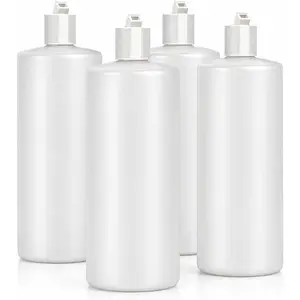Plastic Squeeze Bottles, 32oz, 4-Pack, FLip Cap, , for Shampoo, Cleaning, Pets