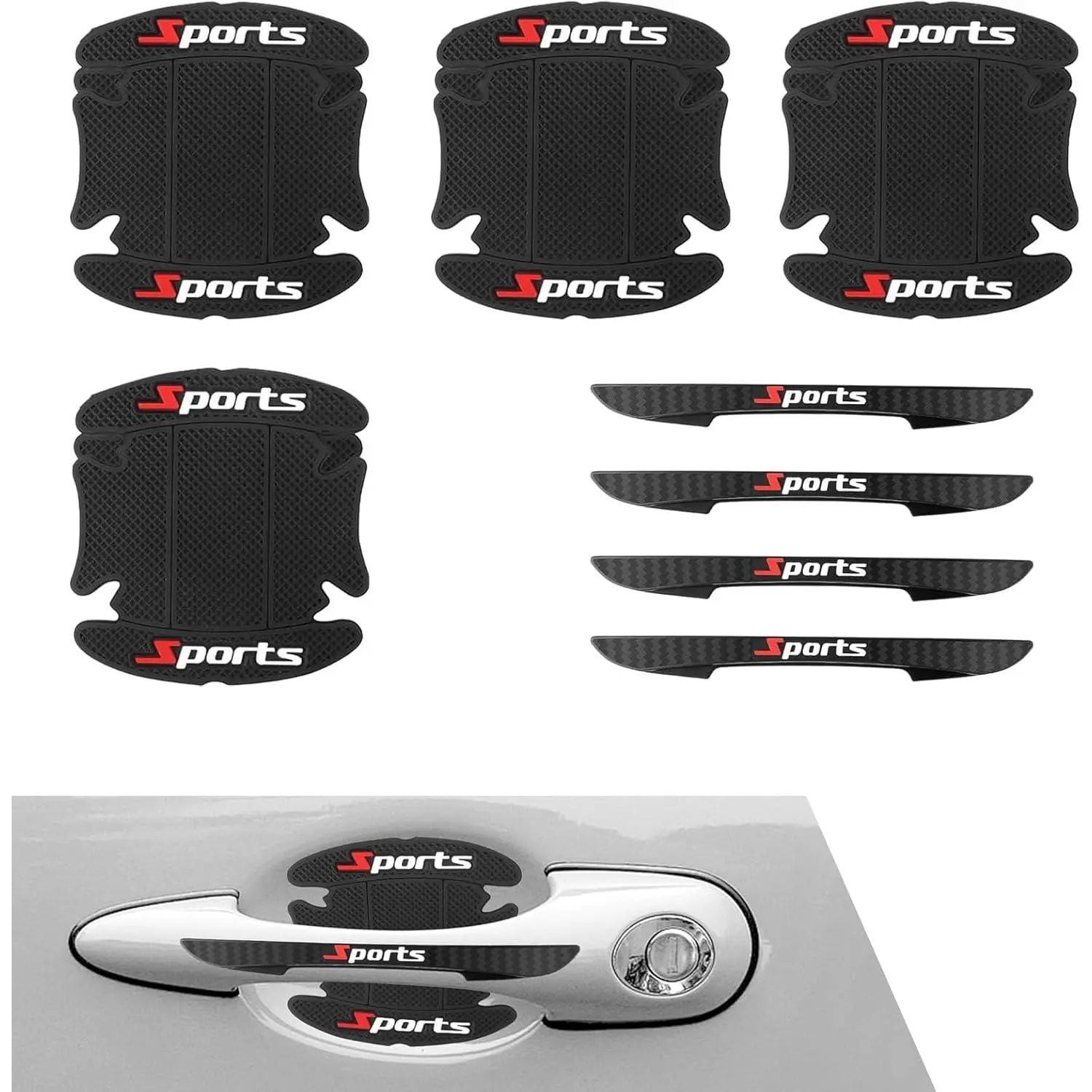 4 count  Door Protector,   Door Handle Scratch Protector, Door Handle Bowl Sticker, Doors Handle Protection Accessories, Universal for  , SUV,
