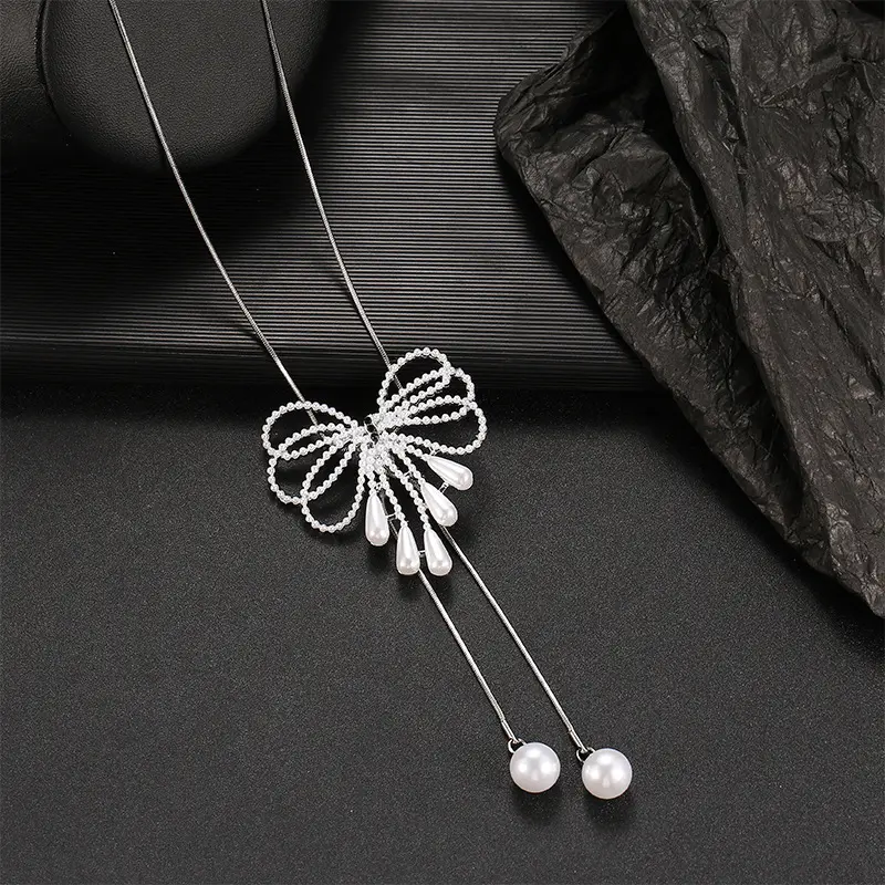176 Pearl Big Butterfly Necklace