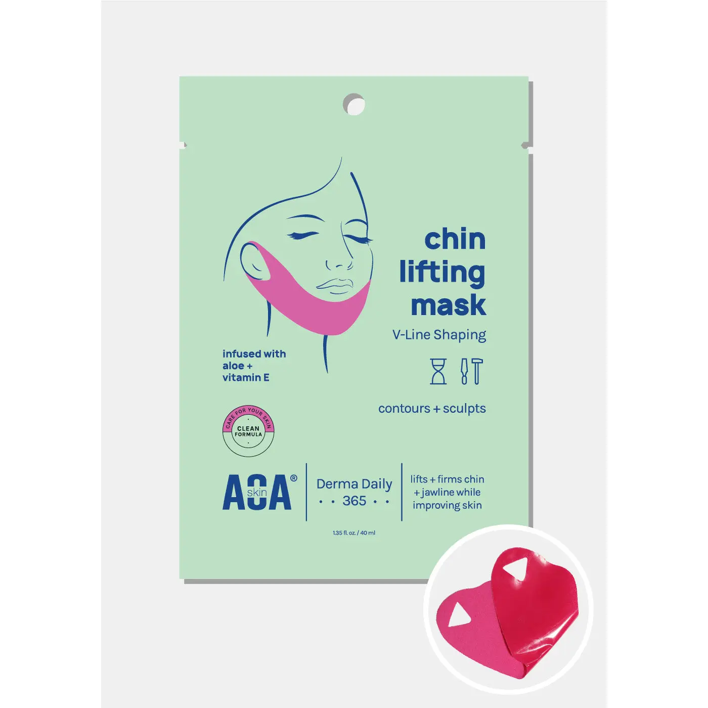 AOA Skin Chin Lifting Mask for V-Line Shaping – Aloe + Vitamin E