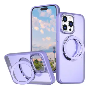 Magnetic Ring Holder Design Phone Case, 360 Degree Rotatable Phone Protective Cover, Shockproof Phone Cover, Phone Accessories Compatible with iPhone 16 15 14 13 12 11 Pro Max, Casing, Smartphone, Cellphone