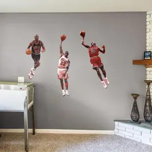 Michael Jordan - RealBig Hero Pack Collection - Official NBA - Chicago Bulls - Reusable Vinyl Wall Decals
