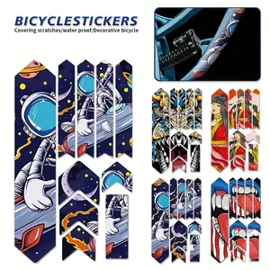 10 in 1 bicycle sticker set, bicycle frame decorative sticker, anti-scratch protective sticker, suitable for road bicycles
