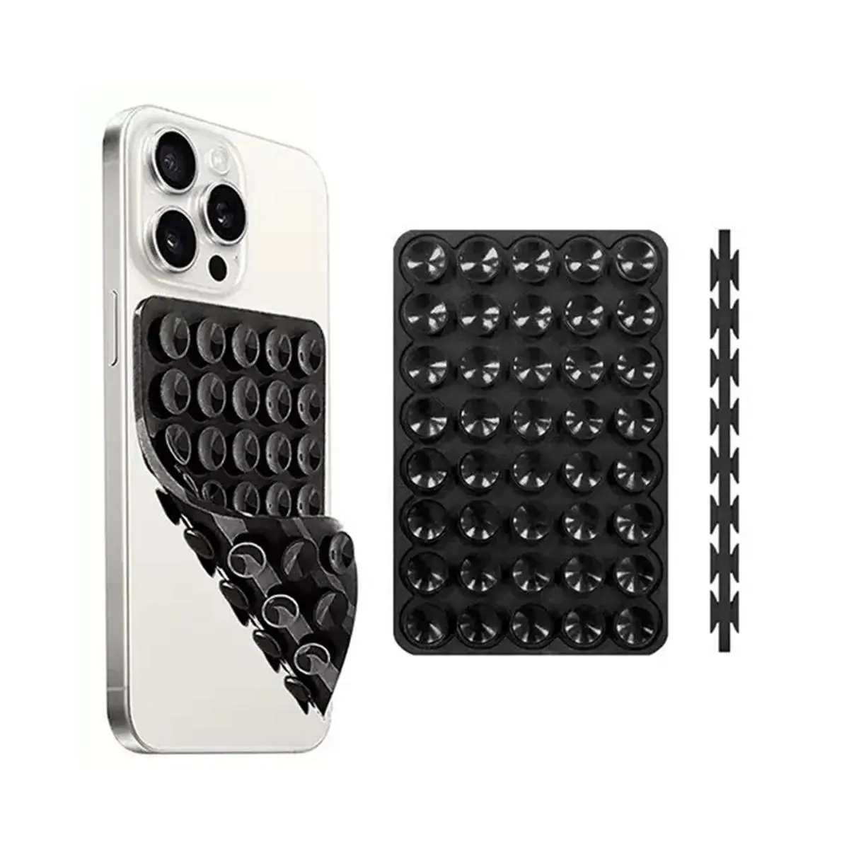 Silicone Double-sided Suction Cup Phone Case Back Detachable Bracket, Phone Back Holder, Suitable for Travel Essentials, School Return Season Essentials, Screen Protector
