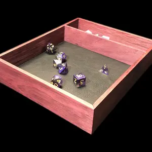 Handcrafted Purpleheart Wood Dice Tray For DnD and Pathfinder