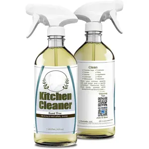 Kitchen Cleaner 16 oz - Daily Cleaning  for Countertops, Sink, Cabinets, Appliances, & Stainless Steel Cleaner Revealing  Shine & Refreshing Scent - Safe   Surface