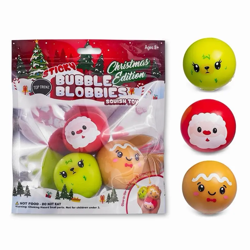 TOP TRENZ Sticky Bubble Blobbies Squishy Toy - Christmas Edition