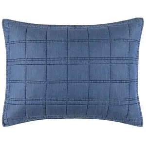 Atlas Denim Quilted Sham