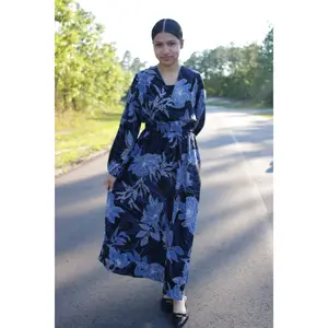 Bloom in Blue V-neck dress
