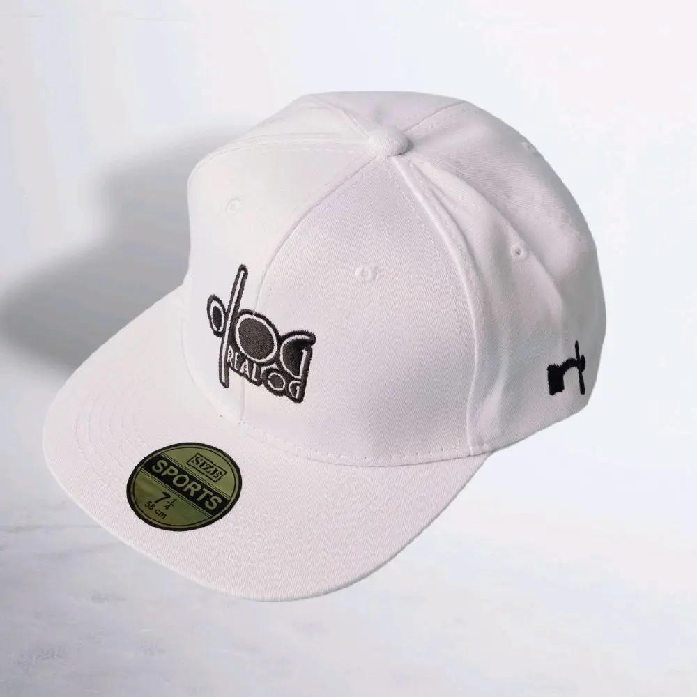 Trendy Real OG Snapbacks Cap - White with Black Logo and Sports Label
