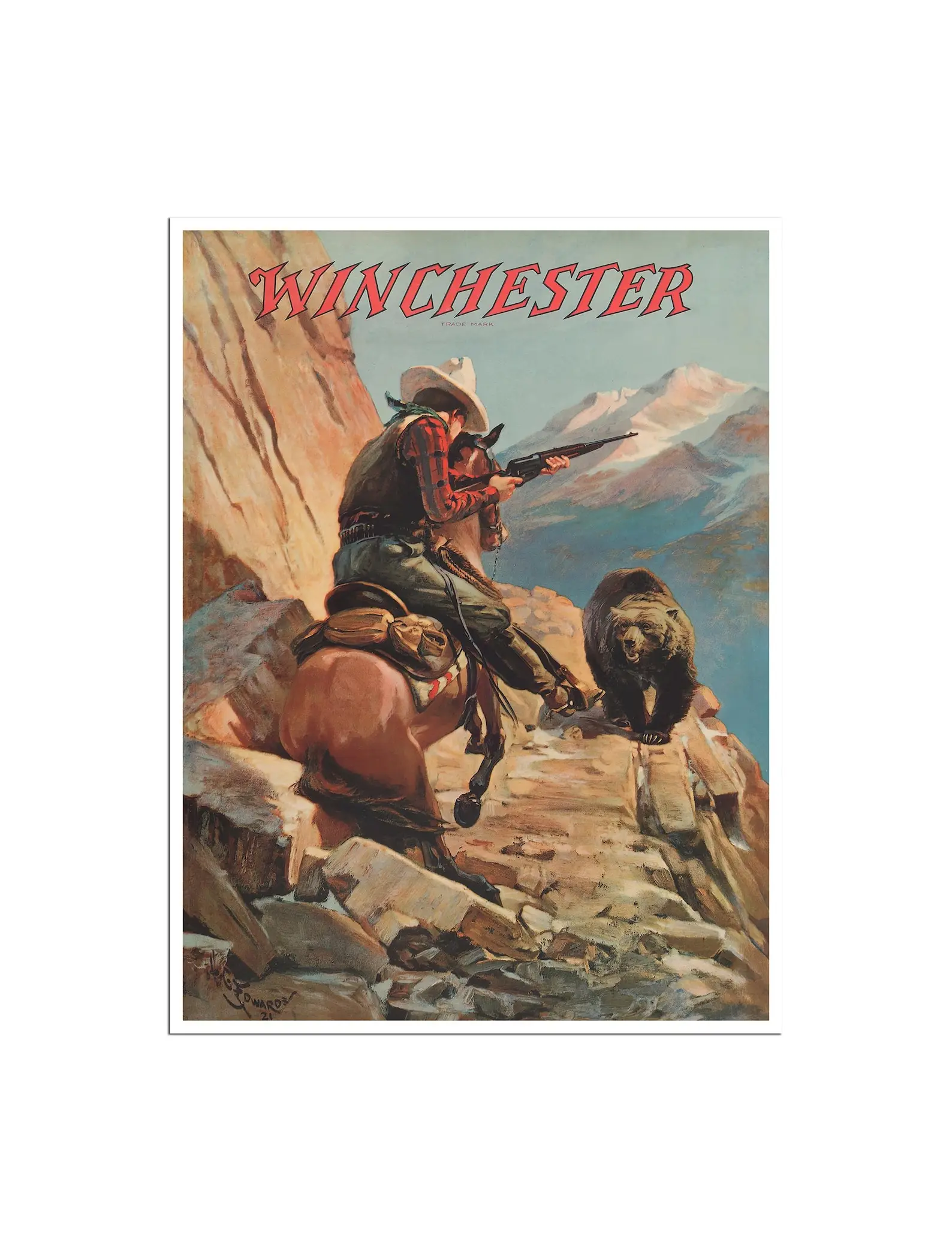 Vintage Hunting Art Western Sports Poster Wall Decor