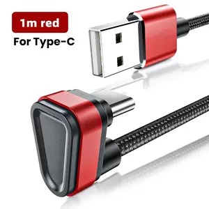 Elough USB Type C Cable For Samsung Xiaomi mi Redmi USB C Cable 2.4A Fast Phone Charging Data Cord Type C 180 Degree USB C Cable