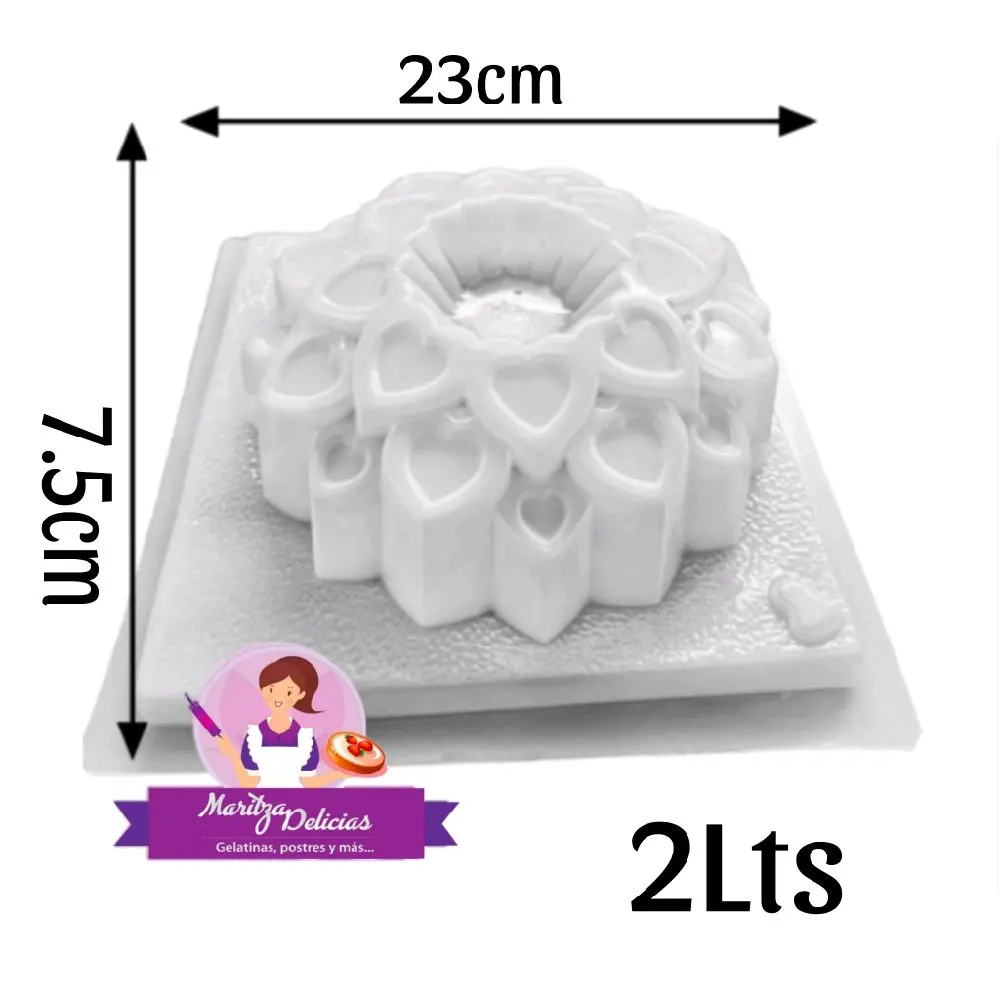 Heart Center #2 Jello Mold / Corazón Central #2 Molde Gelatina